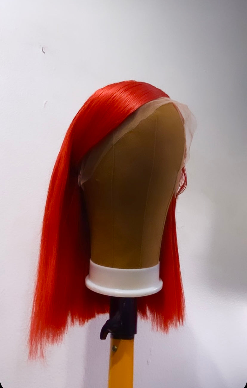 Red 13x4 Transparent Lace Wig